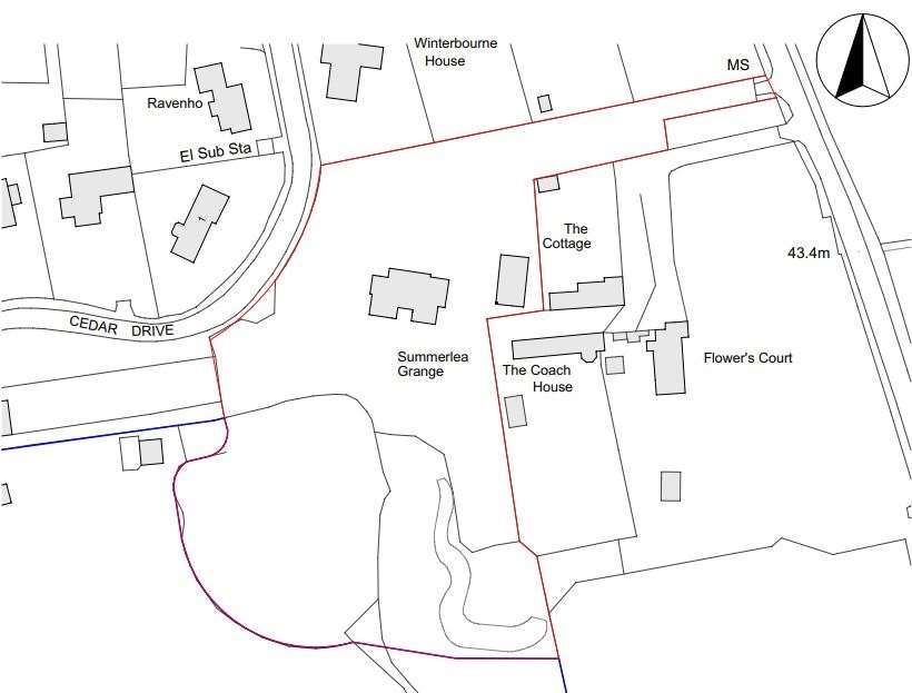 Revised map of the proposed development site