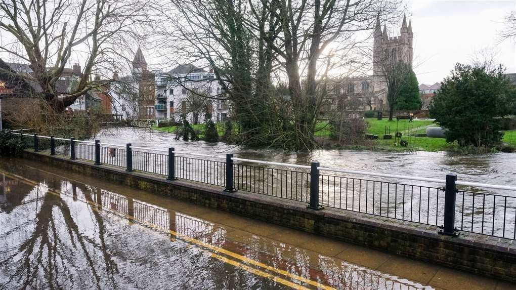 Northcroft Lane was flooded in January