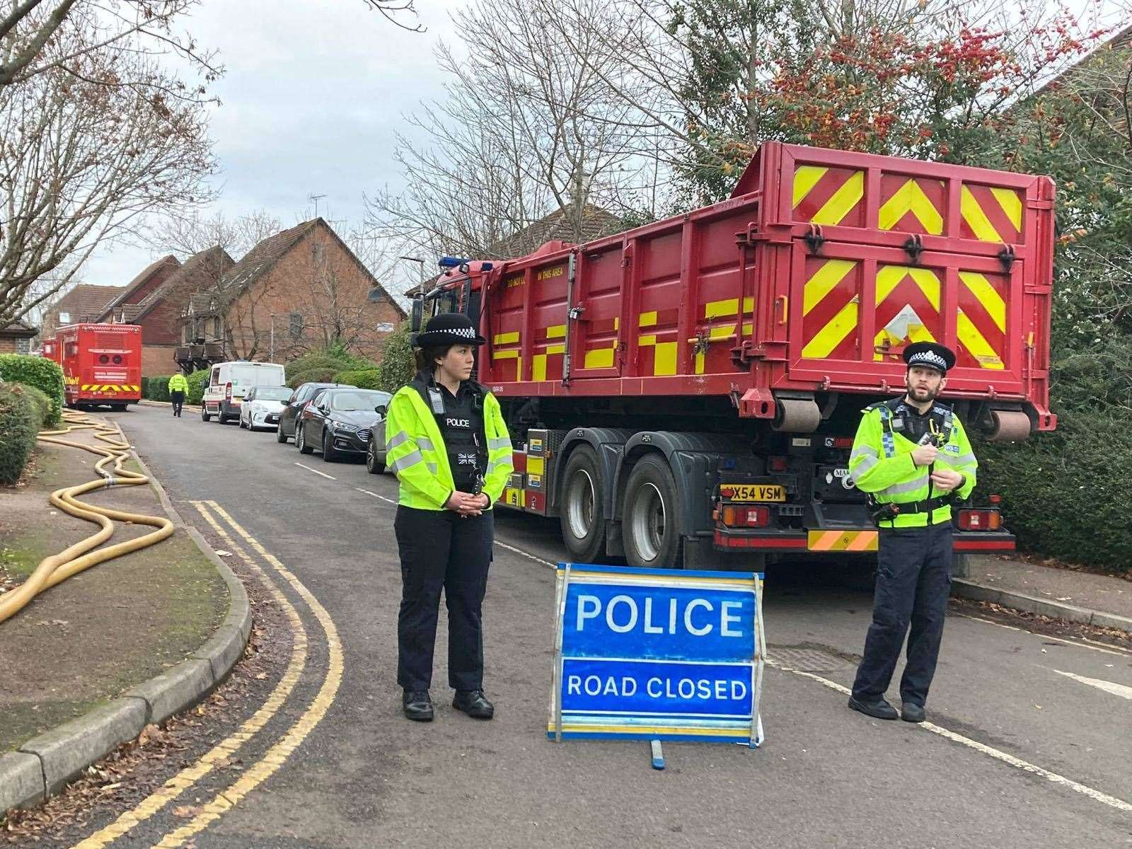 Police were still on the scene this morning (Thursday).