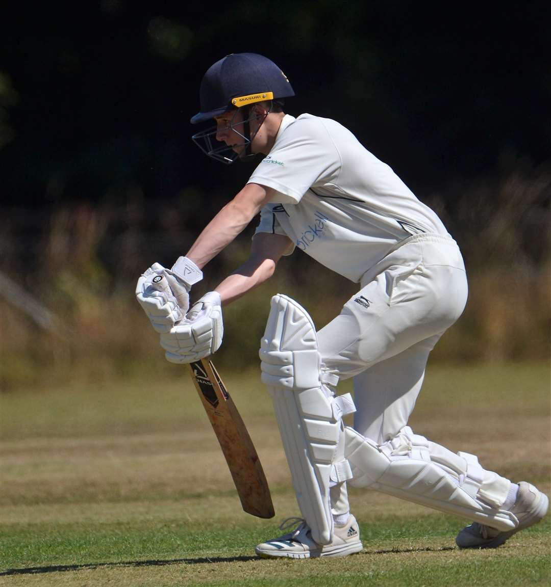 Joe Sheridan plays with a straight bat for East Woodhay 2nd