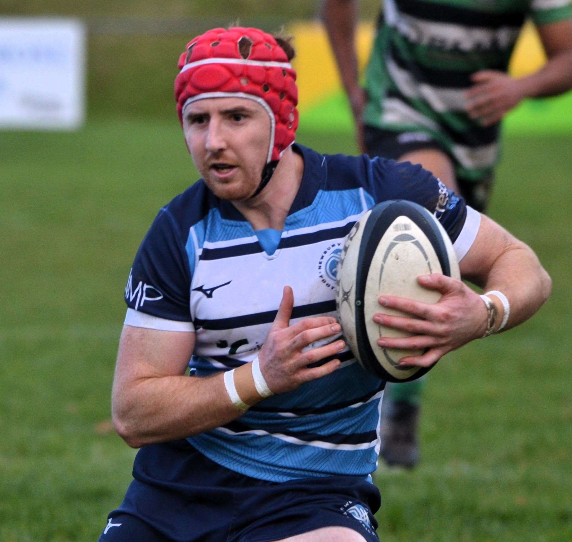 Full back Toby Thorne with ball in hand