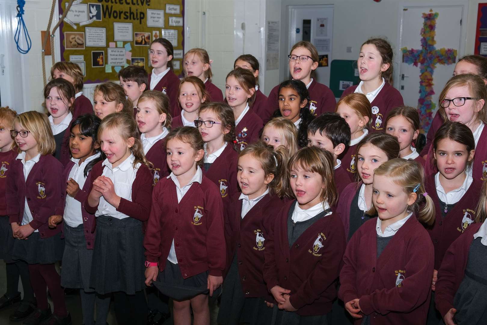 The school choir at St Martin's in East End