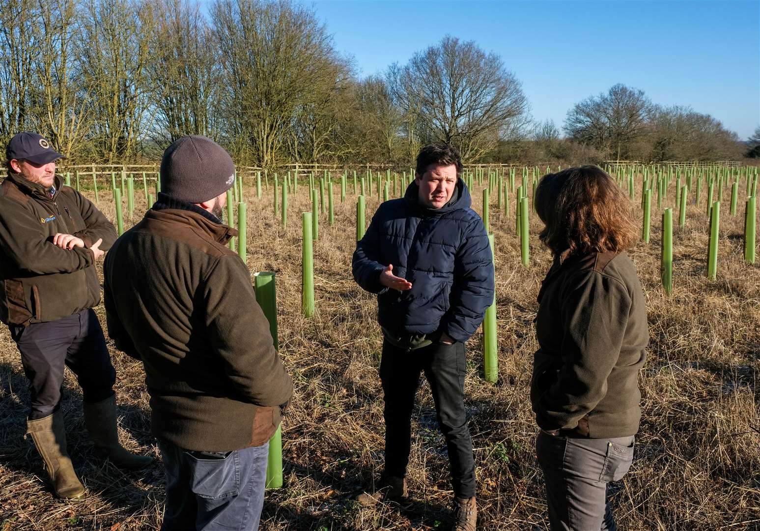 Will Puxley, heir to Welford Park, and his team of tree planters