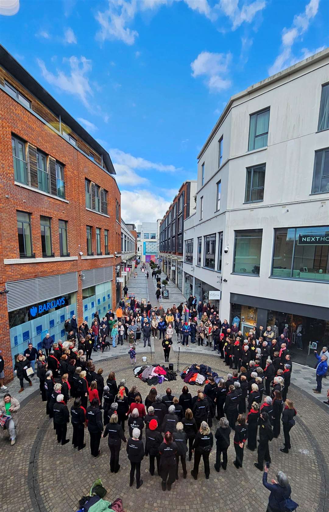 The flash mob was captured by Sara Bartlett