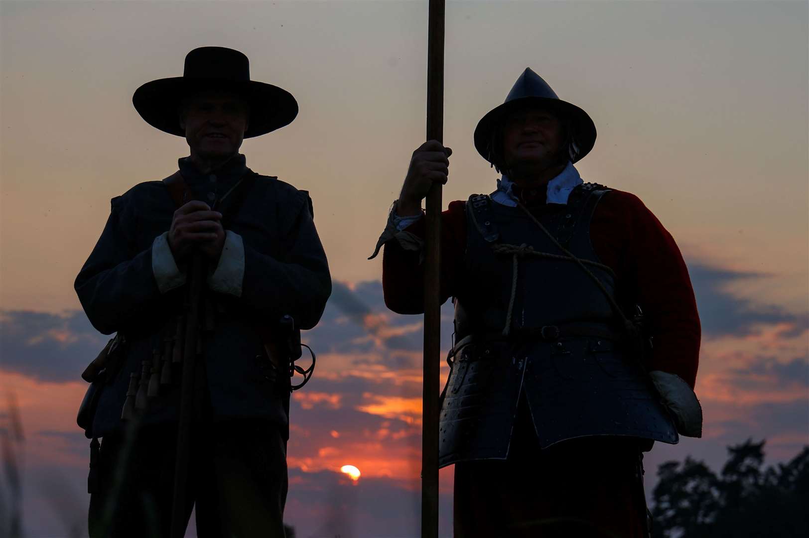 Newbury re-enactors Jacques Le Roux and Martin Clayton