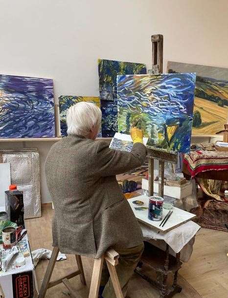 Nick Schlee in his studio