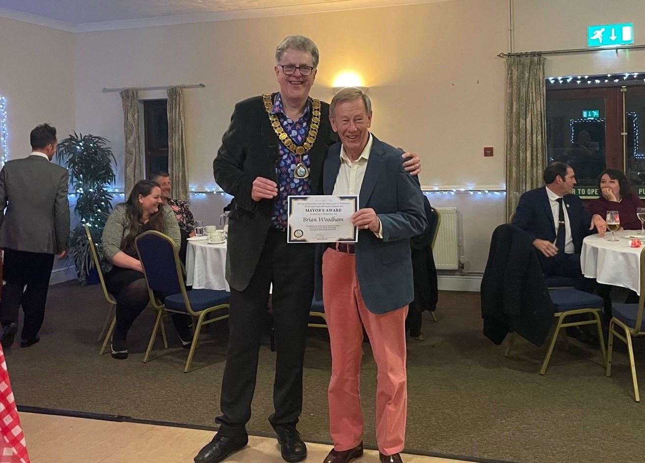 Brian Woodham with mayor of Thatcham Mark Lillycrop, picture: TTC