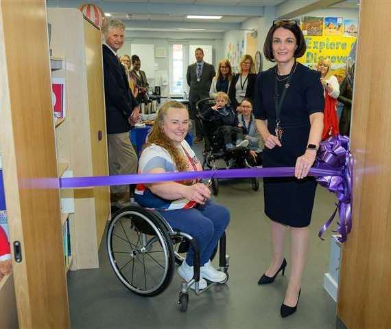 Louise Sugden opens the new Keevil unit at Speenhamland School