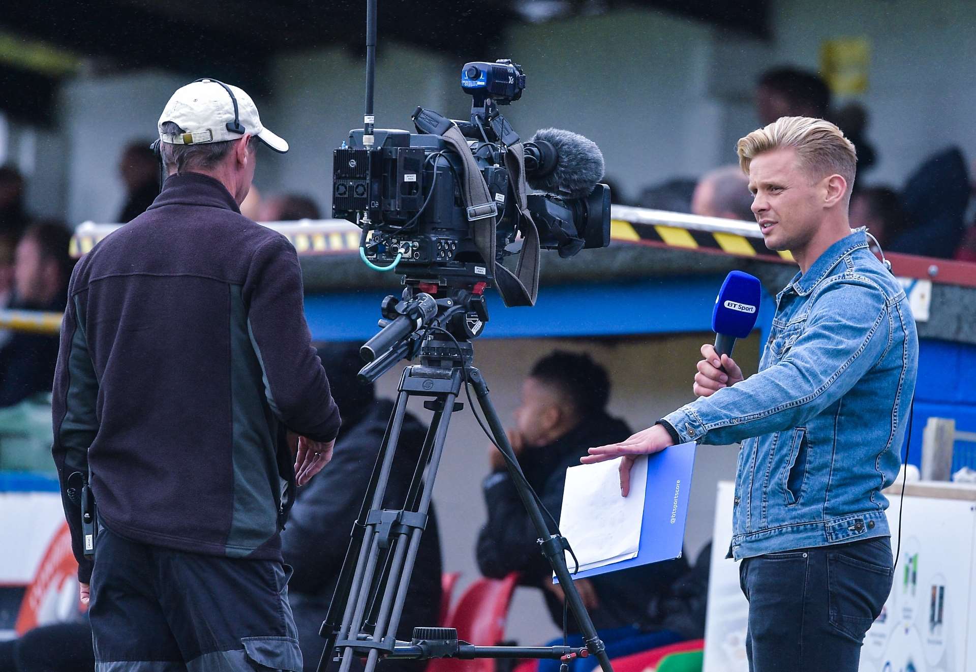 Not this week, no! Jeff Brazier on duty during Hungerford's FA Cup tie with Billericay last week