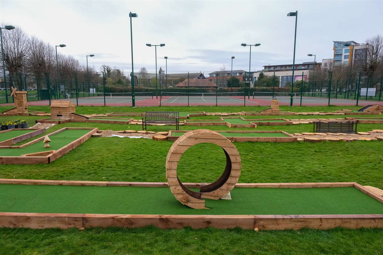 The course features a loop-de-loop