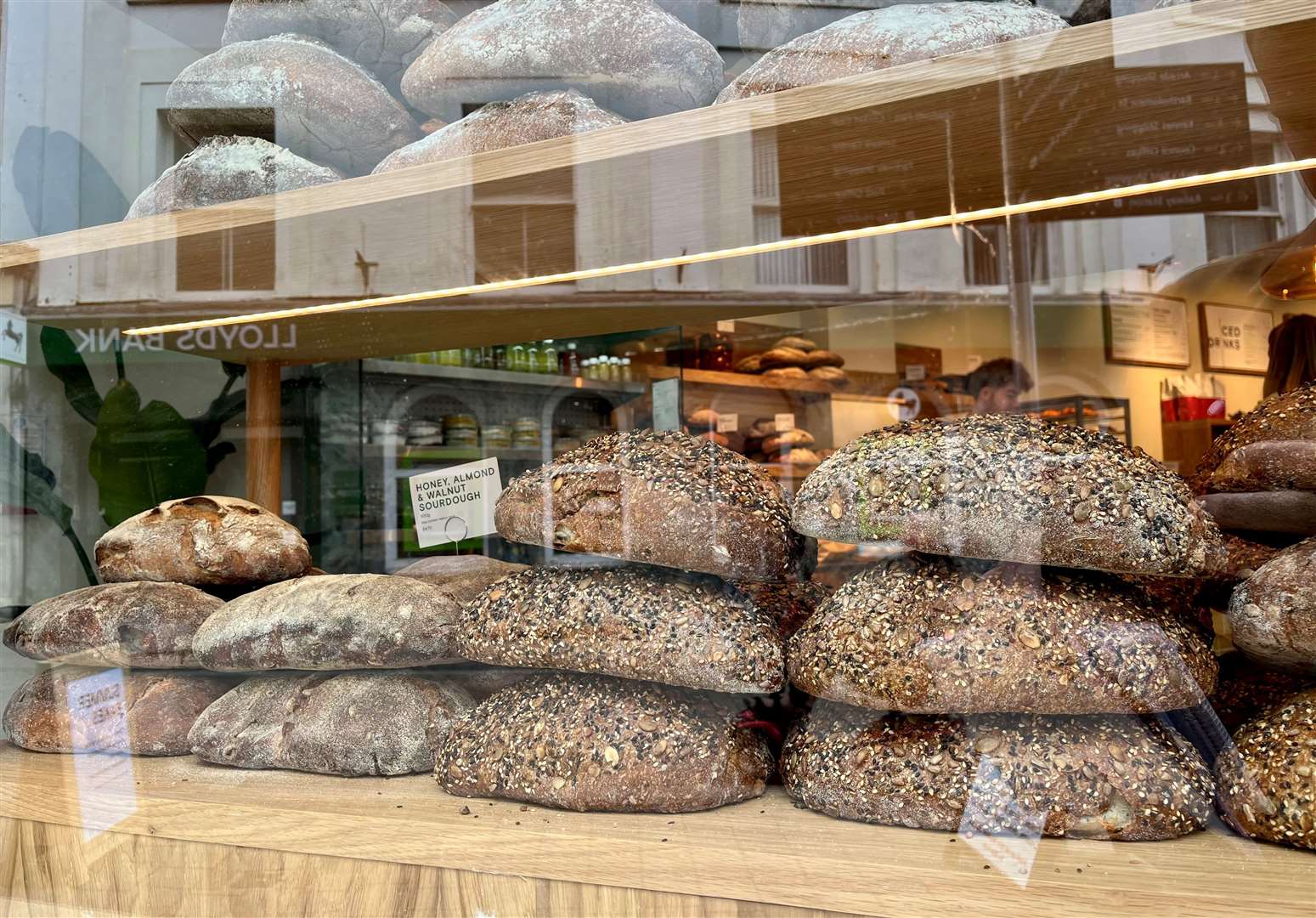 Freshly baked bread on sale