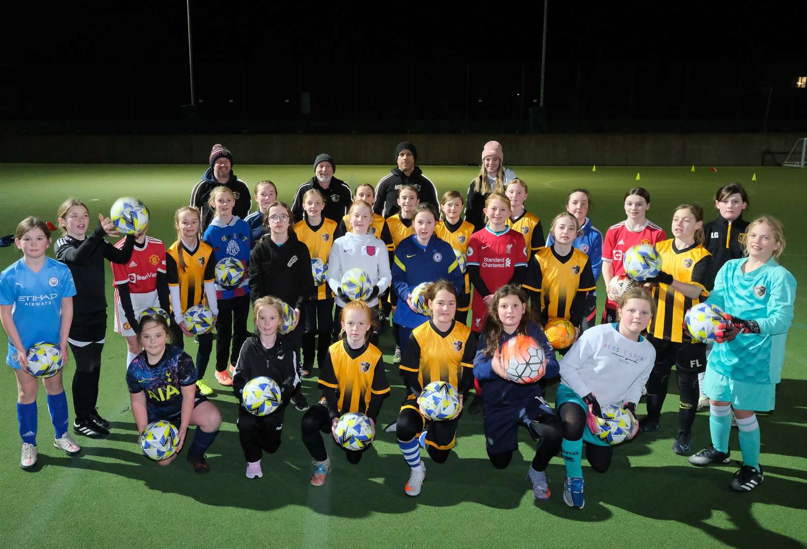 The girls in training at St Bartholomew's School in Newbury