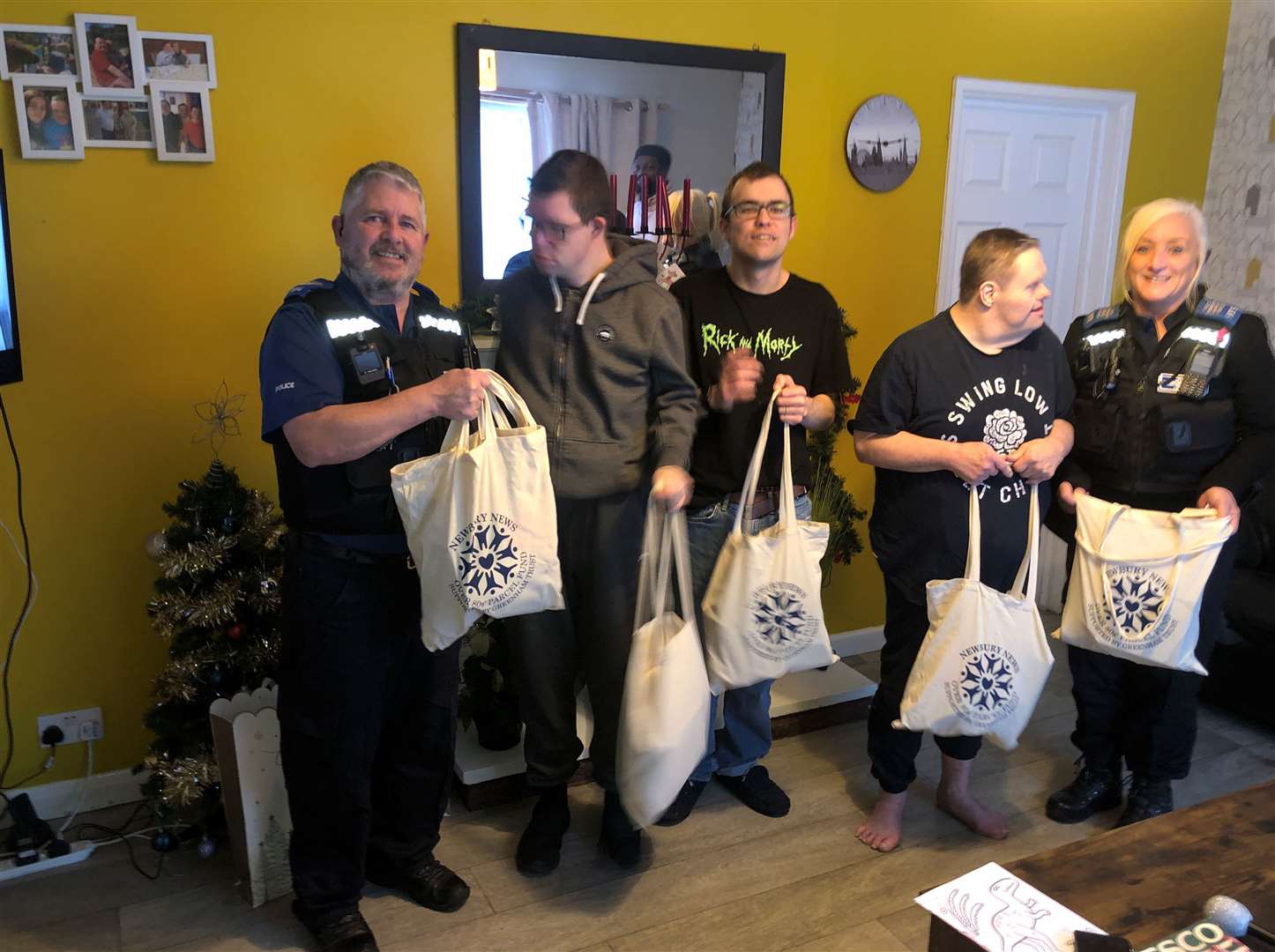 Independent living accommodation in Newbury. All the residents received a parcel and were very happy.