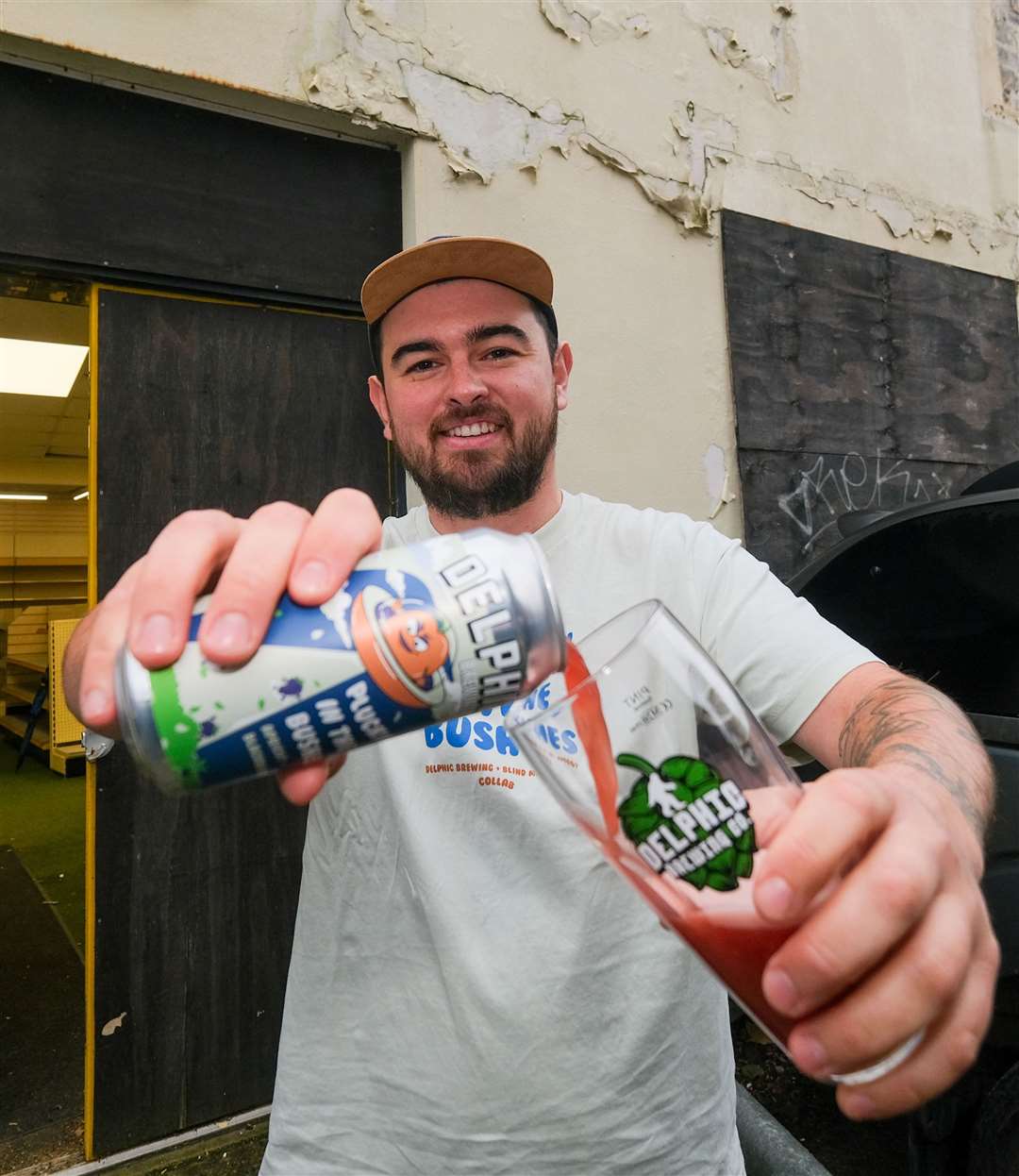 Tom Broadbank outside the vacant Motorists Discount Centre on Mayors Lane which will soon become Delphic’s new craft brewery and taproom in Newbury