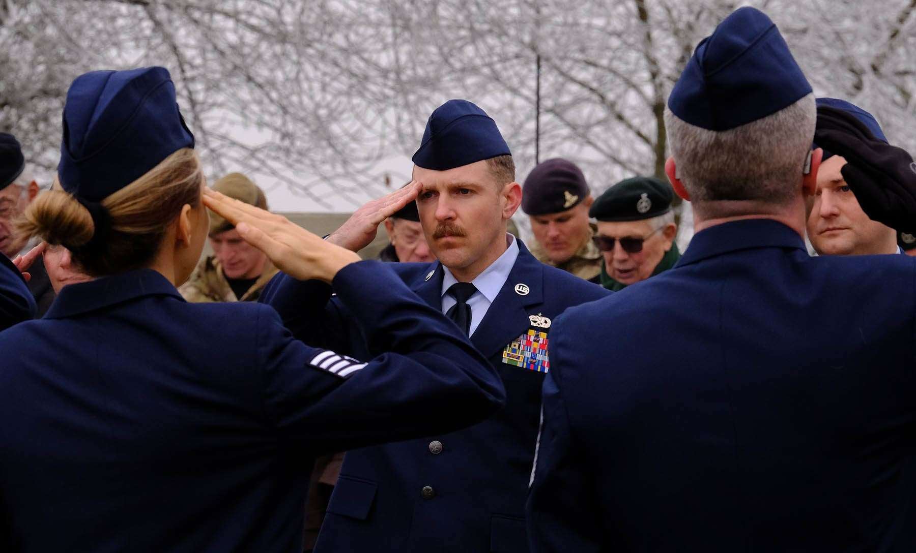 Salutes for the 49 American airmen killed in two aircraft accidents in 1944