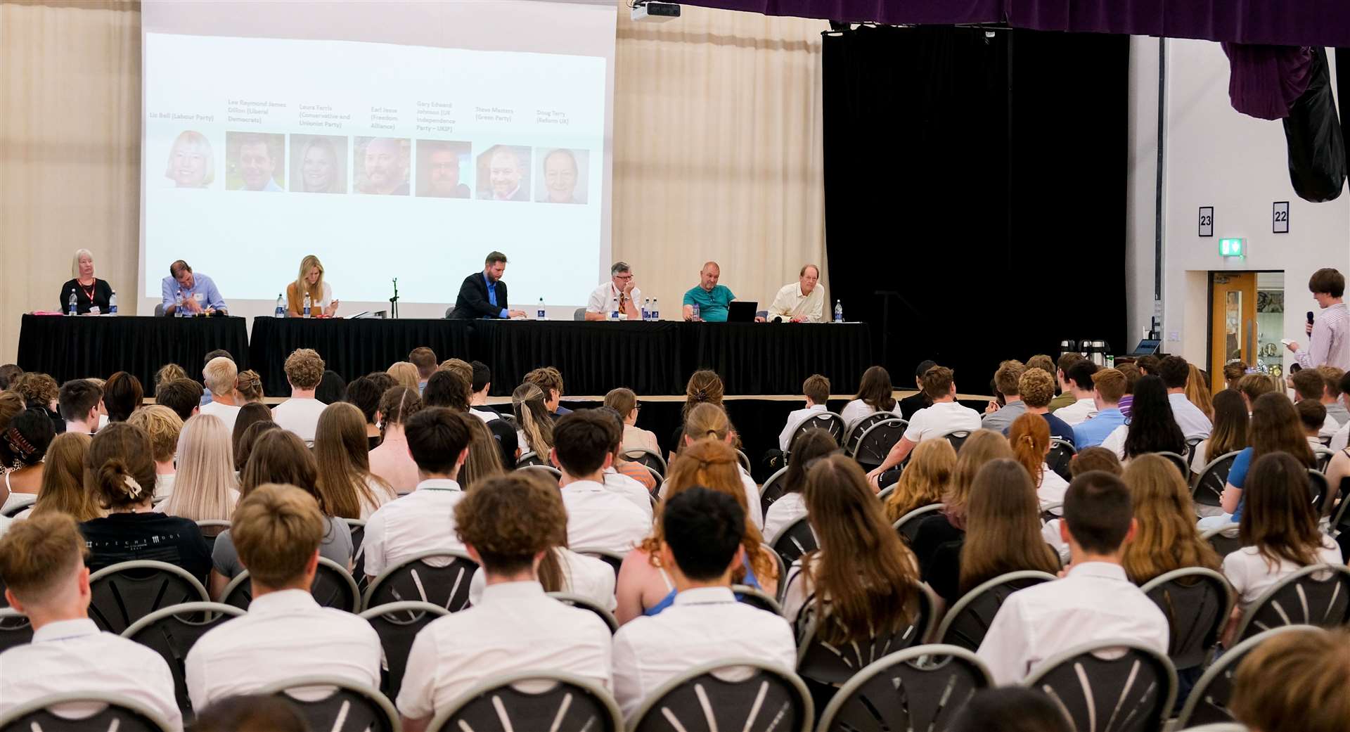 St Bart’s pupils attend hustings in the School Hall