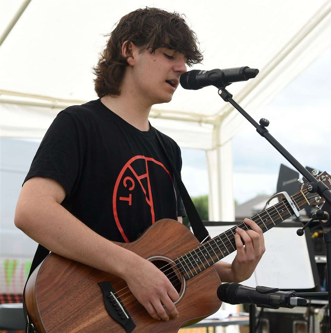 George Parker of The Downs School sings. Credit: Julia Hoaen