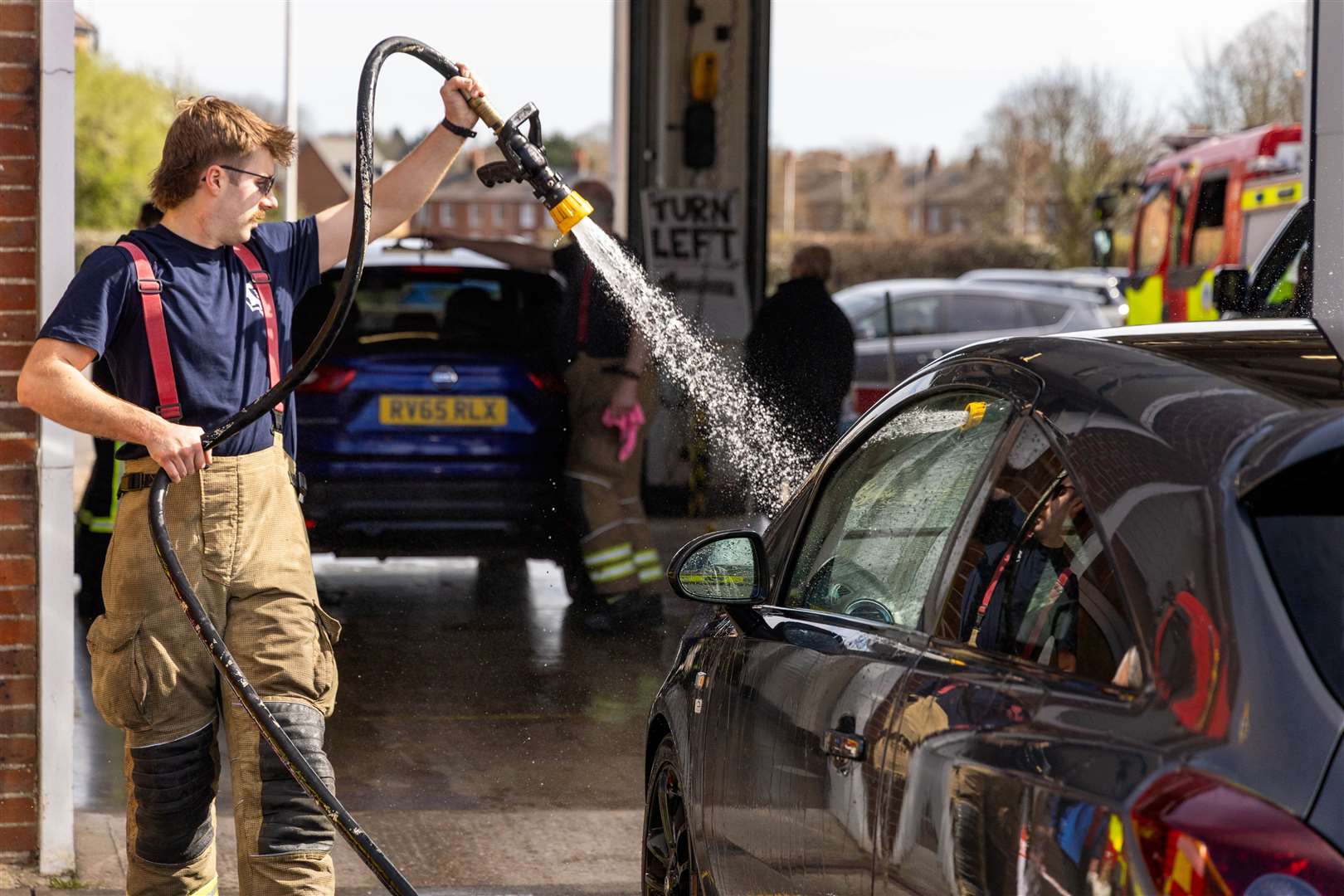 Newbury fire station charity car wash