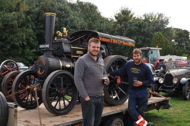 Aiden and Jordon Greenaway from Stoke Row’s replica B6 Fowler Road loco