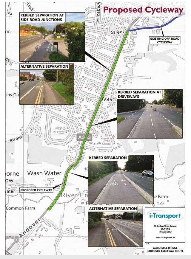Bewley Homes plans showing proposed cycle way