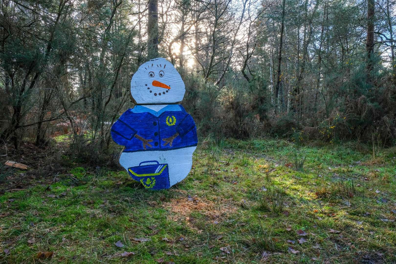 Snowman by Mrs Bland's Infant and Nursery School, Burghfield