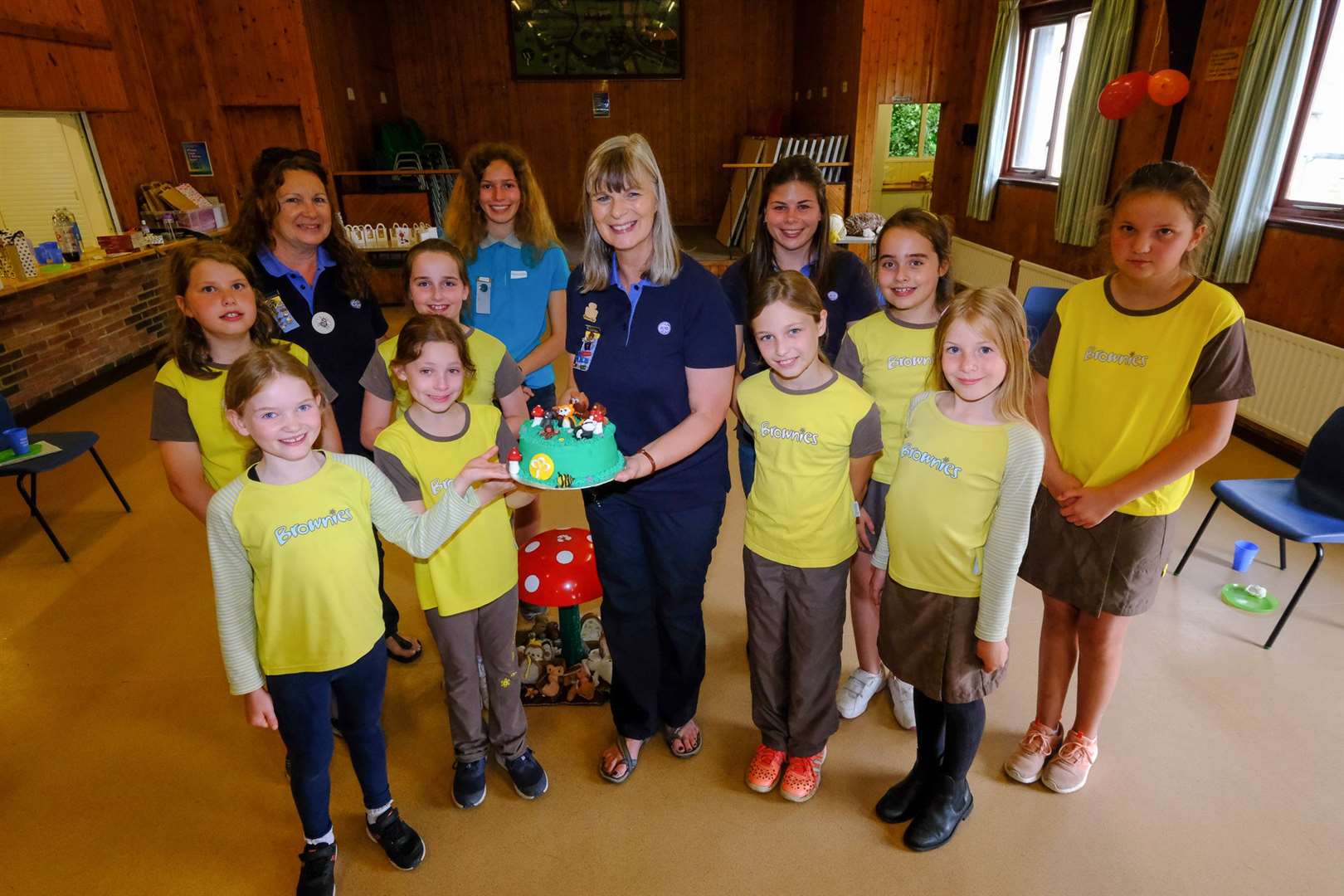 Shaw cum Donnington brownies last night. .Brown Owl - Janet Woods being there 41 years..Ref: 28-0221.. (49111082)