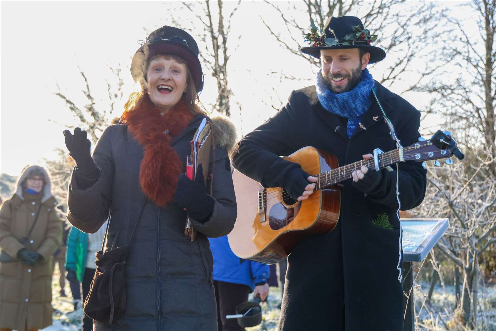 Wassail at the City Recreation Ground orchard in Newbury on January 11
