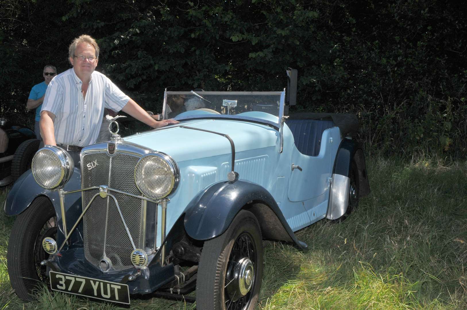 John Payne restored his 1935 Morris 10/6 Sports Special for his son's wedding in 2015, picture Geoff Fletcher