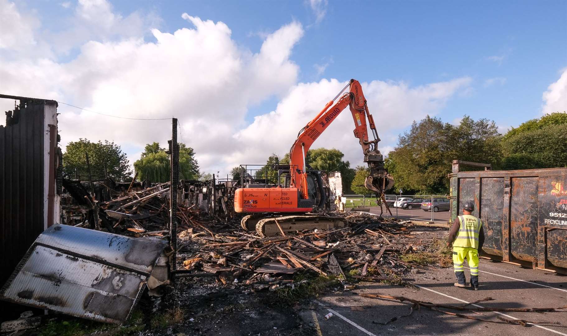 The building was gutted by a fire last weekend.