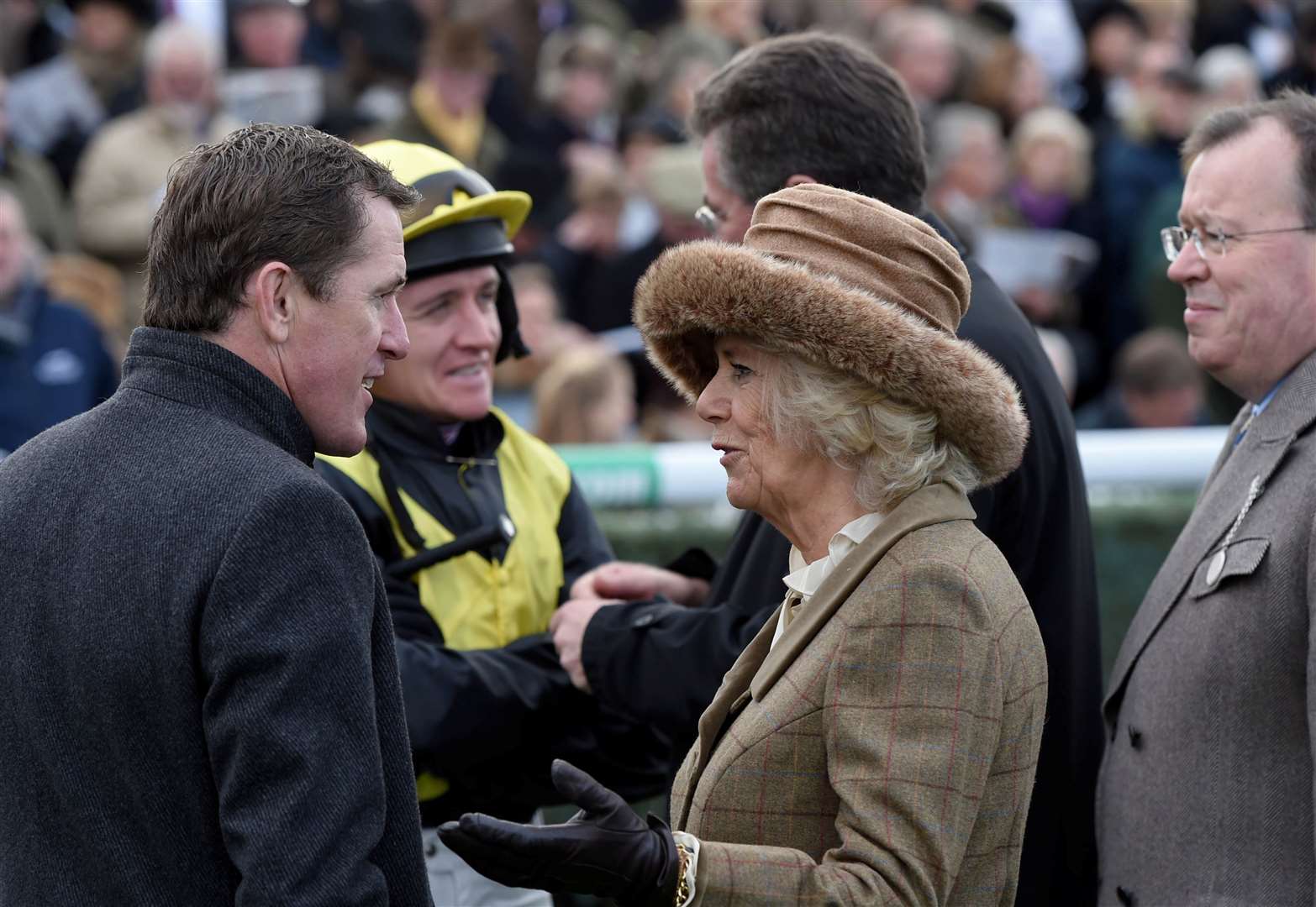 Camilla Duchess of Cornwall with Sir AP McCoy Ref: 48-0716L