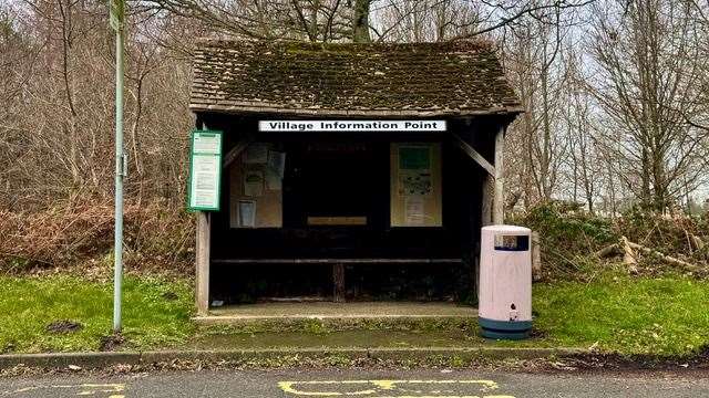 The current bus shelter on Ash Tree Corner, in Hamstead Marshall. Credit: Chris Moss