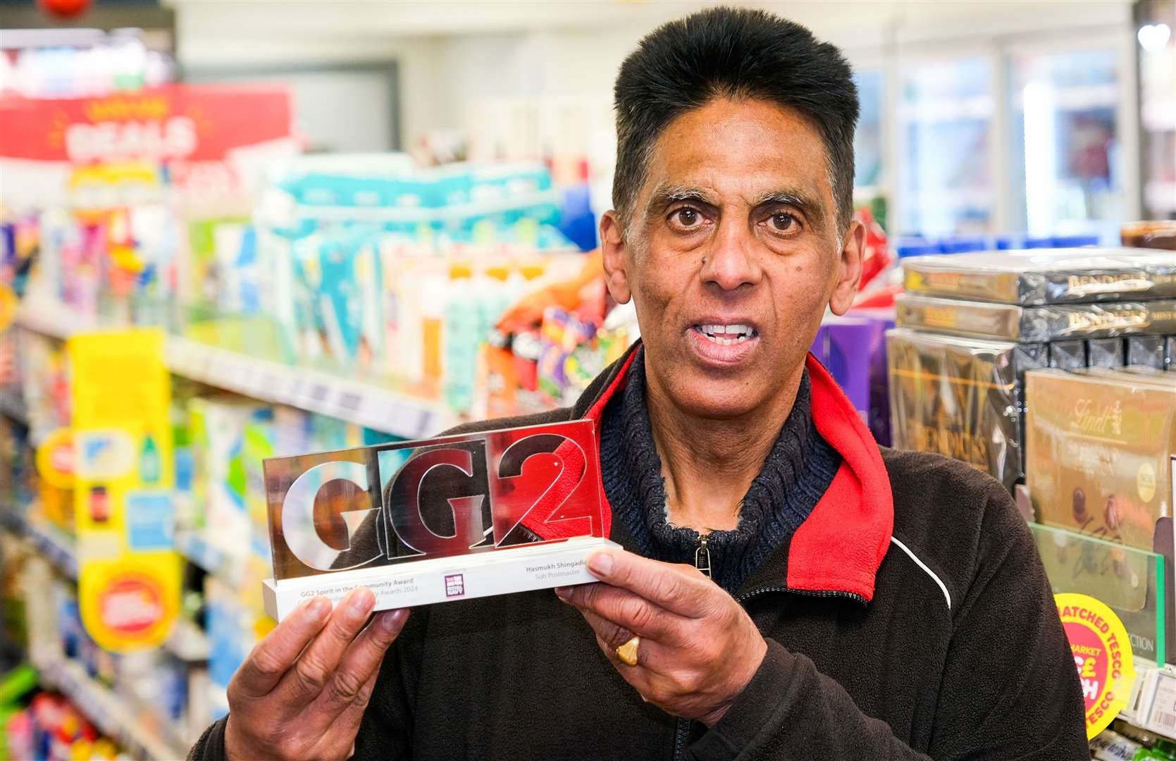 Hasmukh ‘Hash’ Shingadia with his community award