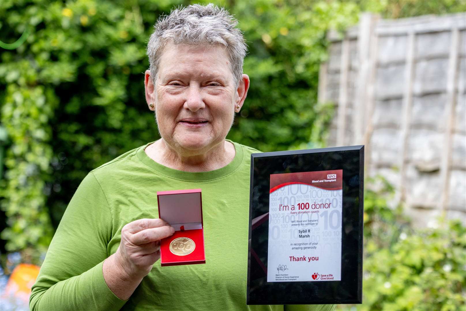 Sybil said the process is quick and simple and would encourage other people to donate