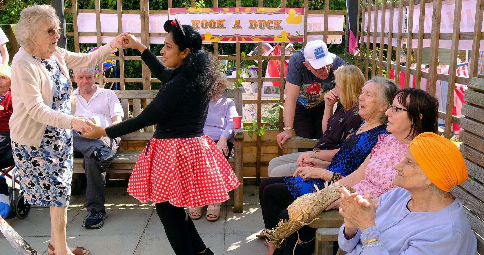Dancing at the Bupa Court Care Home fun day put a smile on faces in Thatcham