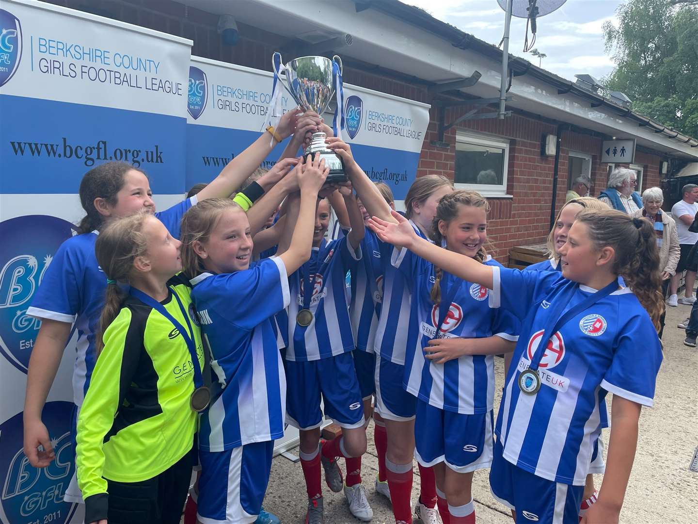 Lifting the trophy
