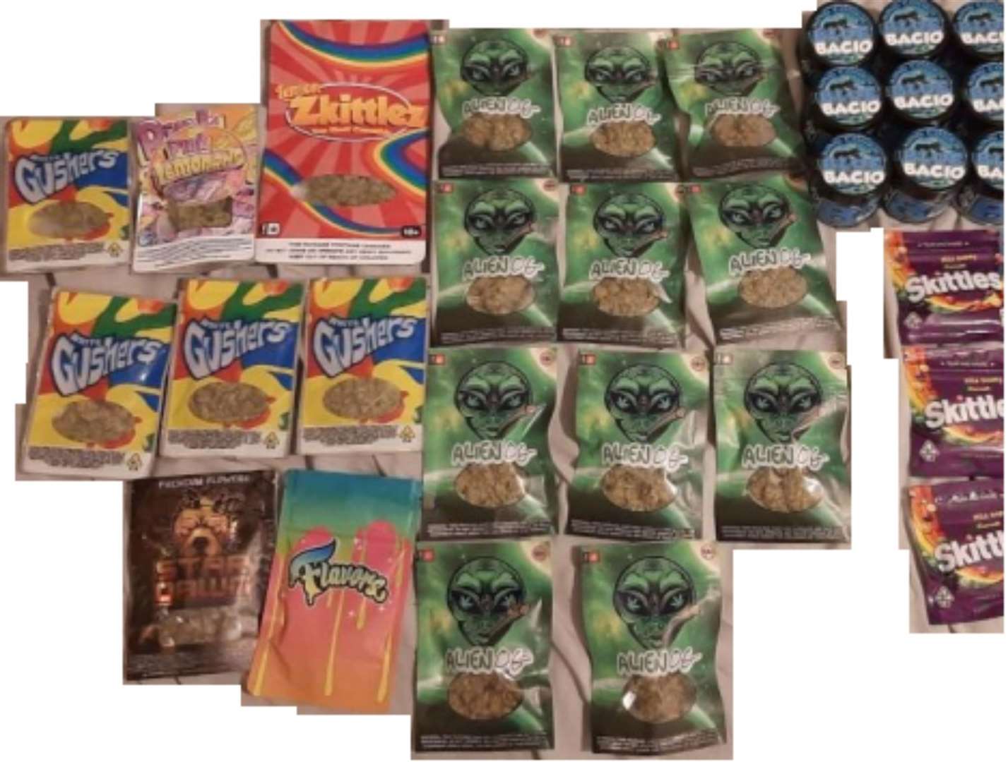 All the seized packages (credit: Thames Valley Police).
