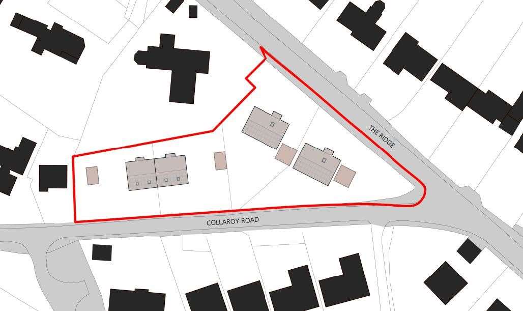 Location plan for the refused houses