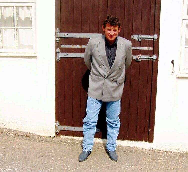 David Birky during a visit to Delamere Stables, Lambourn in 2011. Credit: Michael Dowdeswell