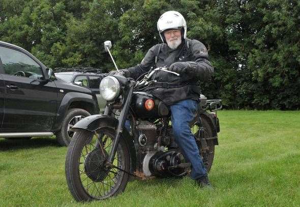 Steve Wilson on his 1955 BSA M20 500cc