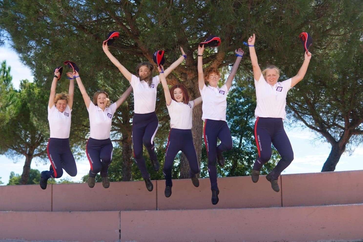 Team GB with Kirsty (right) and Eleanor (second from right)