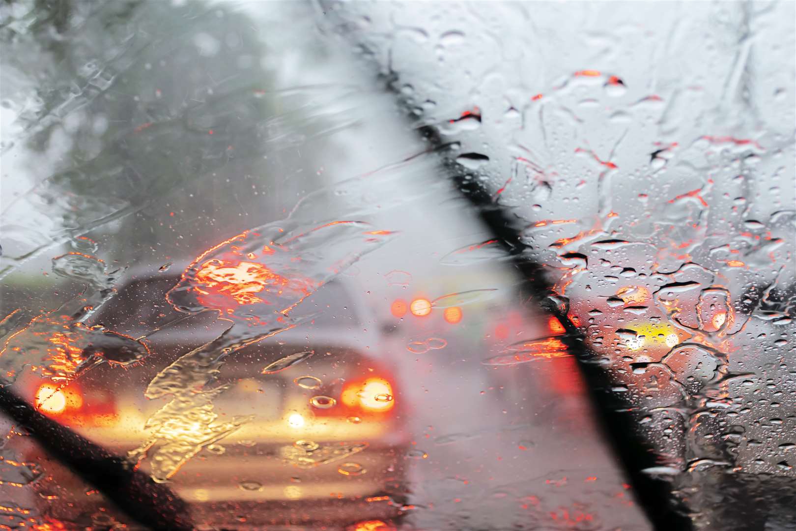 In heavy rain, visibility is difficult
