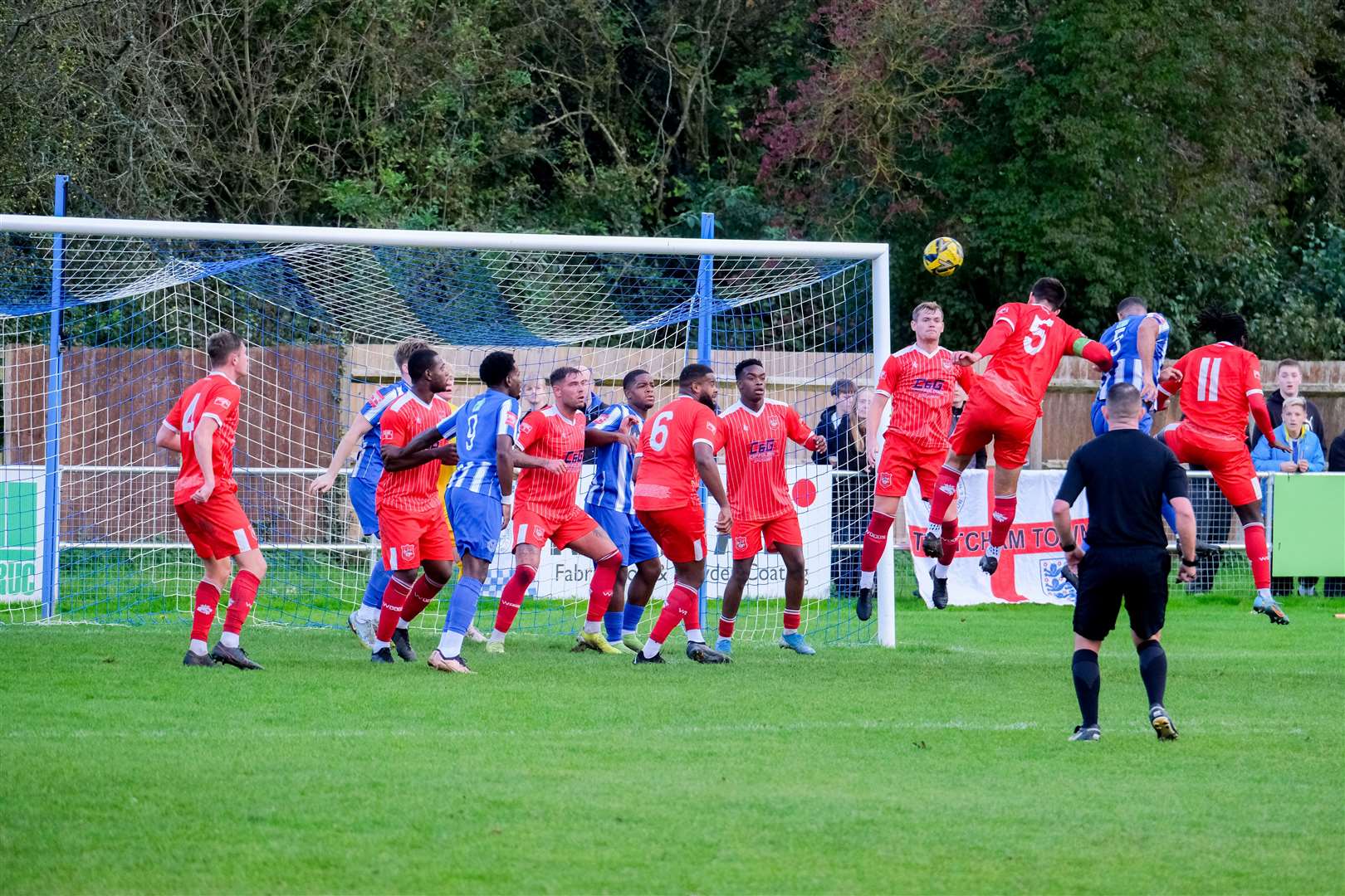 Josh Blackwood heads in Thatcham’s opener