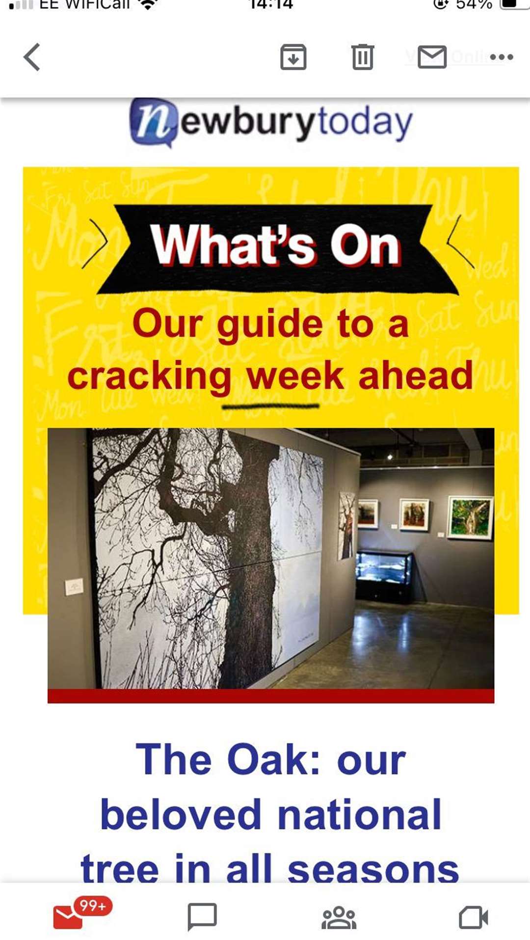 Sign up for the free What's On newsletter and it will drop into your inbox every Thursday evening