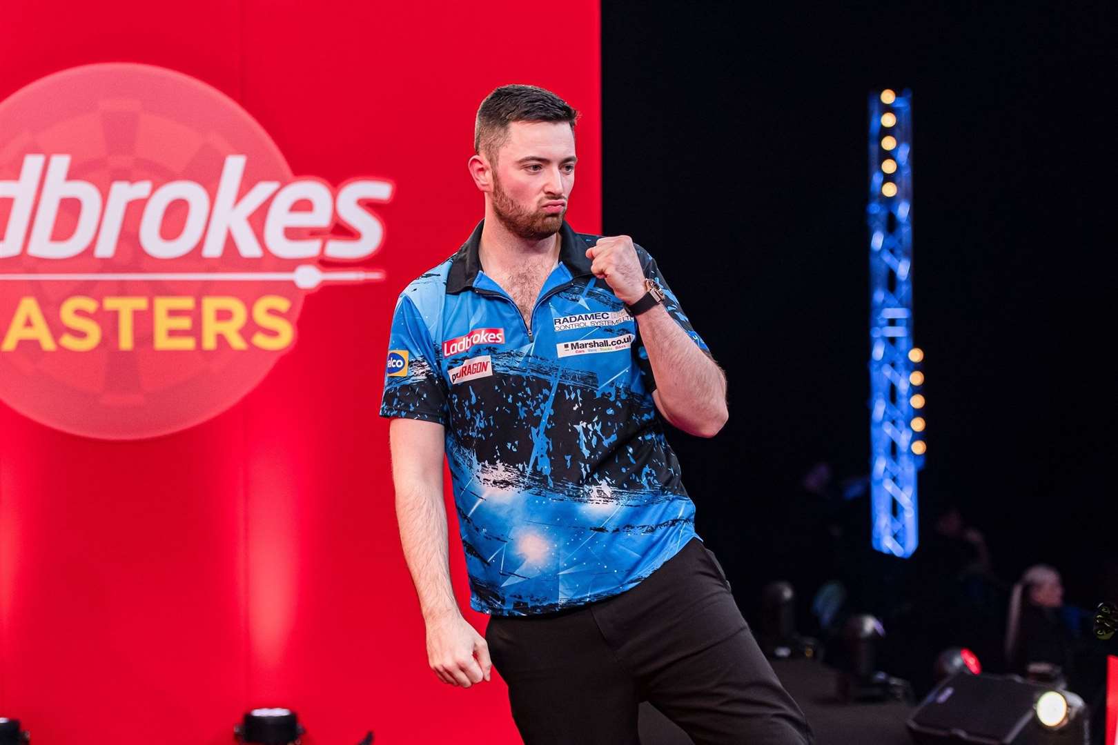 Luke Humphries during the Ladbrokes Masters Pic: Taka Wu/PDC