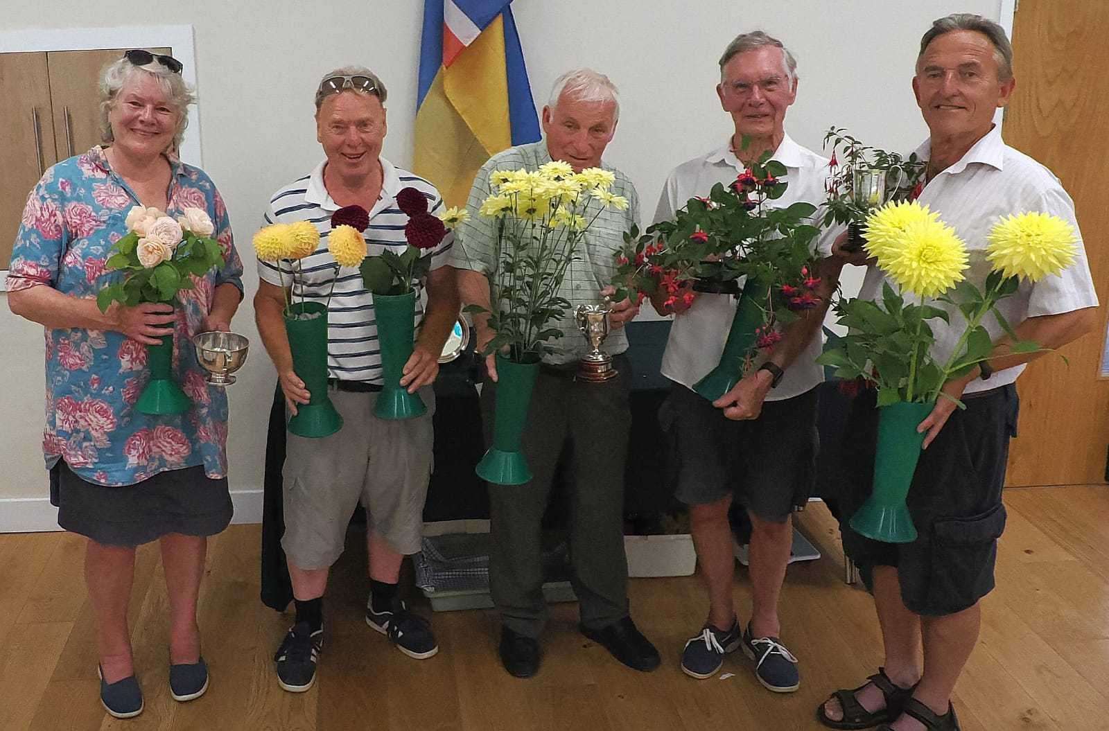 Cup winners Lesley McEwen, Alan Renault, Eddie Smith, John Smart and Bob Cripps. Credit: Thatcham Photography Club