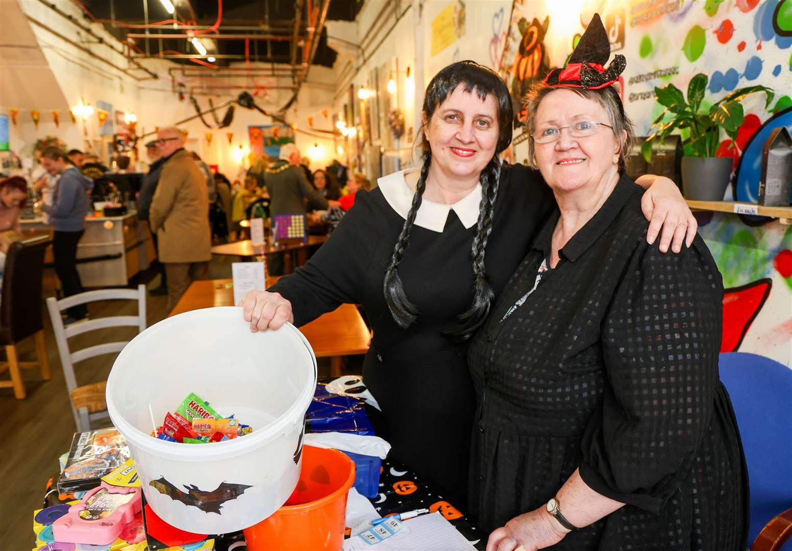 Barbara Frost and Diane Reid at McCann's Coffee Shop