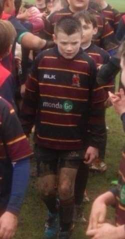 A young Ollie Allan in action for Hungerford RFC