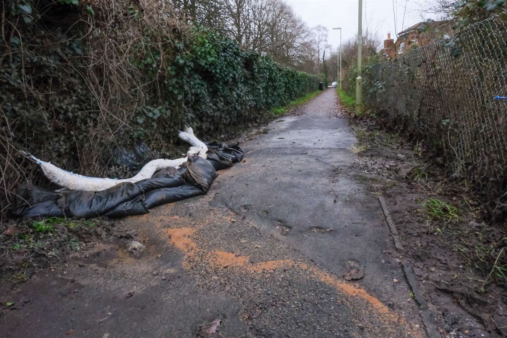 Photos taken of the raw sewage spill on Wednesday, January 4