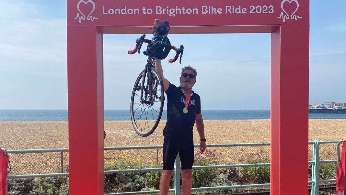 Christopher French Drayton completed the London to Brighton bike ride last year