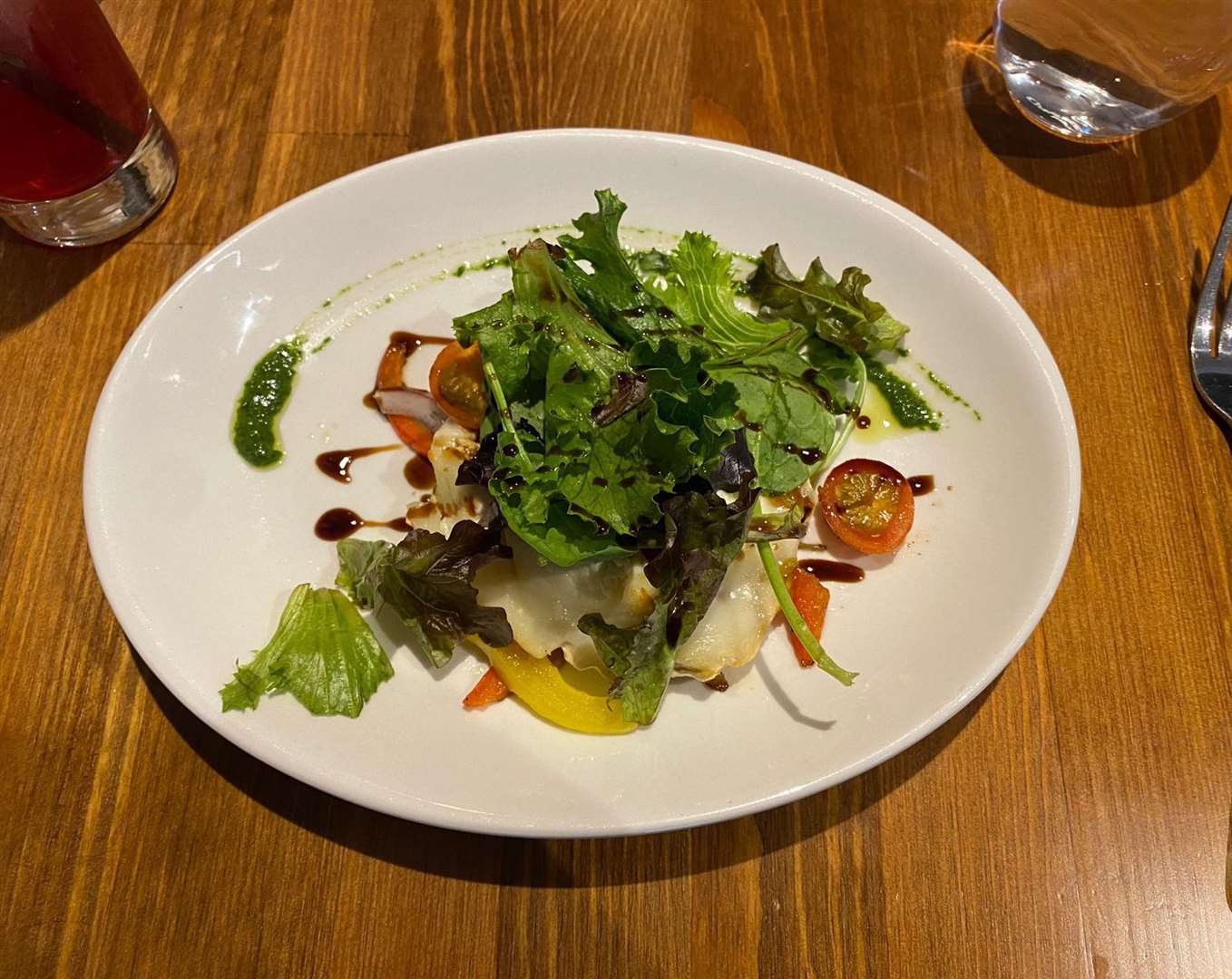Portobello mushroom and goat's cheese starter